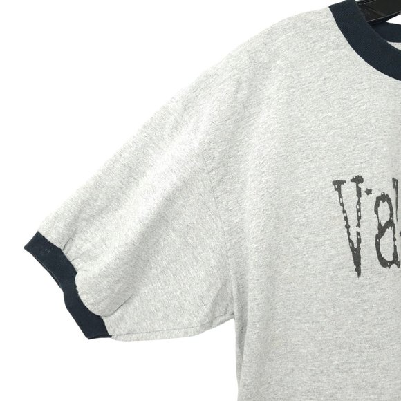 Anvil Valhere Ringer Tee T Shirt Mens XL Crew Neck Gray Black Trim Rock Band - Picture 11 of 16